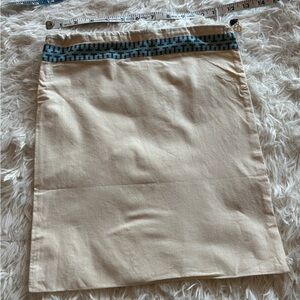 Tory Burch logo canvas shoe or purse dust bag